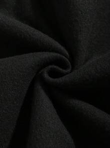 SHEIN Unity 大碼卫衣 - 黑色 - 查看 3