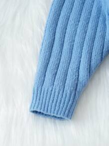 Bebé niño Jersey de dos tonos de manga raglán - Azul - Ver 4