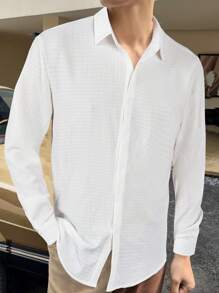 Manfinity Homme 男裝襯衫 - 白色 - 查看 1