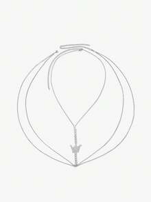 SHEIN BAE 簡約風,時髦和個性化身體鏈 - 銀色 - 查看 5