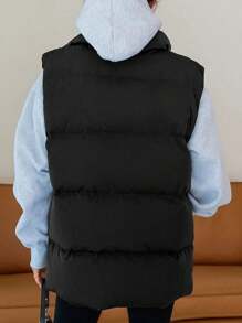 RueChic Zip Up Puffer Vest Coat