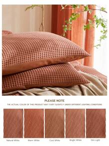 LongNap™ [100 % Baumwolle] 2 Kissenbezüge mit natürlicher Waffelmuster, eine entspannte Atmosphäre, stilvolle und schöne Dekoration für Ihr Schlafzimmer