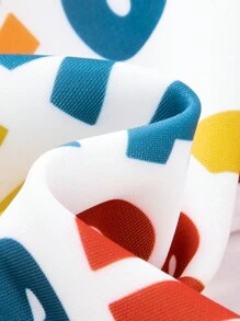 嬰兒女寶寶彩色字母印花秋冬裝 - 淺灰色 - 查看 6