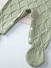 Baby Girls' Sweater Jumpsuit - Green - View 3