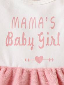 女嬰翻蓋細節夾克&標語圖案洋裝 - 彩色 - 查看 7