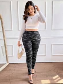 SHEIN Essnce Mallas De Talla Grande