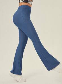 VARSITIE Sports Yoga Basic V Waist&Magic™ Denim With Pants - Medium Wash - View 4