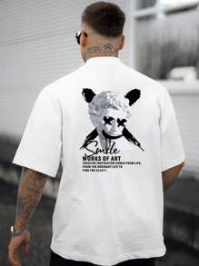 Manfinity Homme Men Sculpture & Slogan Graphic Tee - Black - View 1