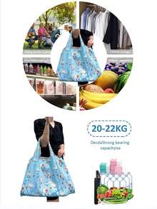 Gấp lại & Có thể mang đi Túi mẹ Với Dung lượng lớn & Mô hình Alpaca , Như Siêu thị Túi mua sắm - Nhiều màu - Xem 3