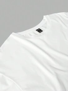 SHEIN EZwear 休闲海滩字母印花超大女式 T 恤，短袖，圆领，适合夏季 MALIBU BEACH PACIFIC COAST 73 SPORT TEAM USA，男女通用 - 白色 - 查看 8
