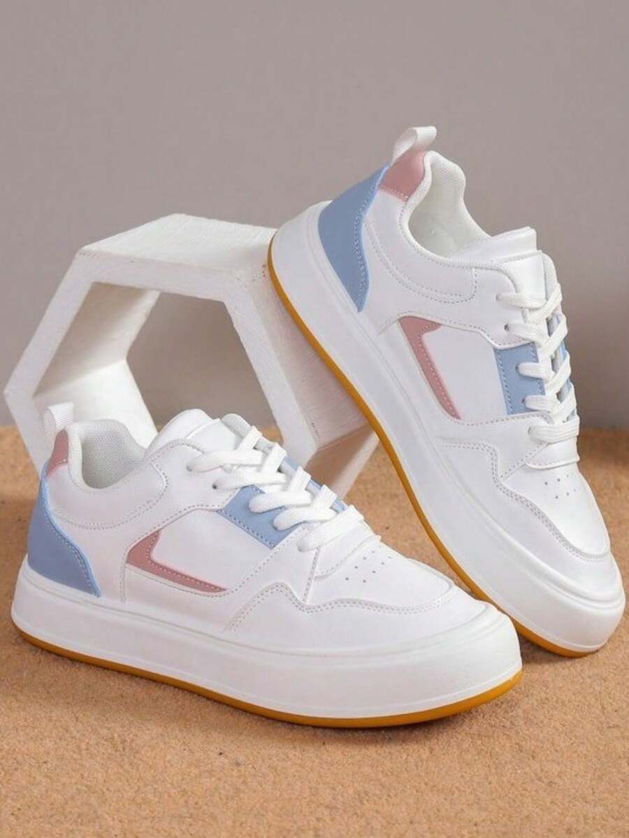 Weiße Teenager-sneaker Im Neuen Stil Von 2024 Für Mädchen, Beliebt Und - Weiss - Übersicht 1