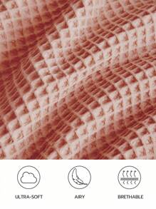 LongNap™ [100 % Baumwolle] 2 Kissenbezüge mit natürlicher Waffelmuster, eine entspannte Atmosphäre, stilvolle und schöne Dekoration für Ihr Schlafzimmer