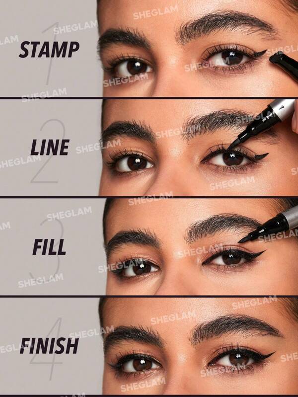 SHEGLAM Wing It Waterproof Liner Duo Black 2 In 1 Waterproof Liquid