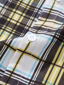 Manfinity Hypemode 男士格紋印花襯衫無連帽衫 - 彩色 - 查看 5