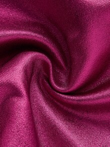 SHEIN ICON 大碼金屬質感包臀半身裙 - 玫紅色 - 查看 4