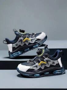 Spring/Autumn Children's Athletic Shoes With Quick Release Buckle, Double-Layer Mesh, Shockproof Sole - Multicolor - View 3