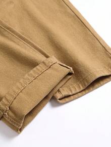 Teen Boy Ripped Frayed Jeans - Brown - View 6