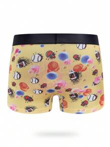 Men's Funny & Cute Multicolor Knitted Fabric Trunks With Plant Pattern And Medium Stretch - Multicolor - View 2