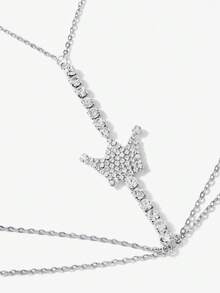 SHEIN BAE 簡約風,時髦和個性化身體鏈 - 銀色 - 查看 2