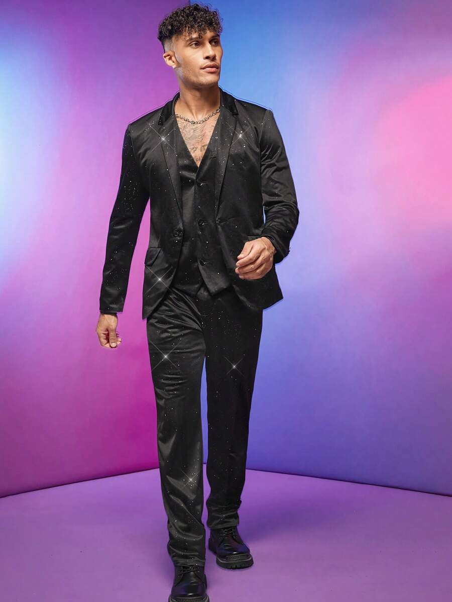 FeverCity 男士西裝領西裝外套&西裝褲&馬甲 - 彩色 - 查看 1