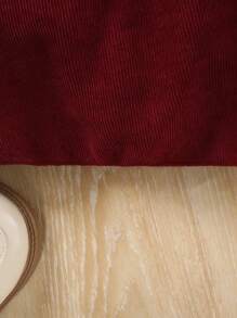 SHEIN 女小童花卉刺繡荷葉邊荷葉袖洋裝