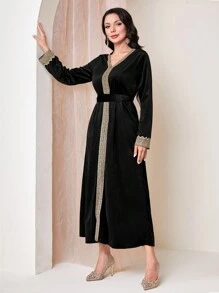 Al Najma 女士金色编织腰带装饰传统服饰