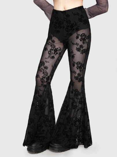 Fairycore Lace Flared Pants