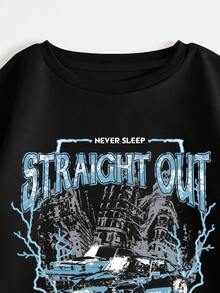 SHEIN EZwear 大碼運動衫 - 黑色 - 查看 5