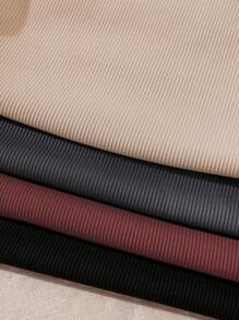 SHEIN Unity 4pcs Solid Mock Neck Ribbed Knit Tank Top - Multicolor - View 3