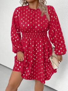 SHEIN Clasi 大碼連身裙 - 紅色 - 查看 5