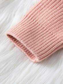 SHEIN Áo len chui đầu kẻ sọc Colorblock cho bé gái - Nhiều màu - Xem 4