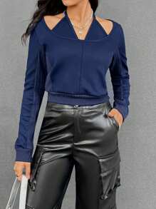 SHEIN Essnce T-shirt Dos Noué Découpé