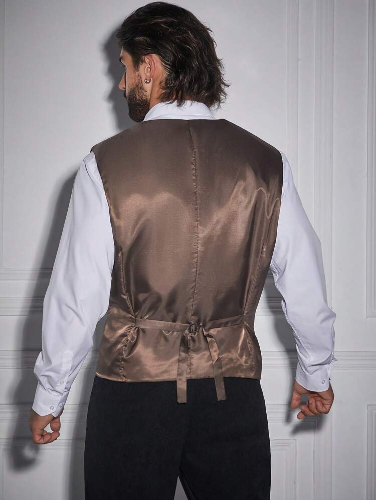 Men Plus Double Breasted Waistcoat