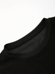 Manfinity Homme Loose Fit Men's Letter Graphic T-Shirt - Black - View 3