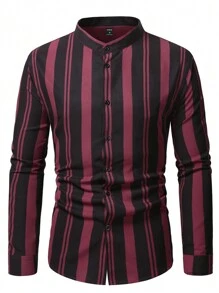 Manfinity Homme Men's Striped Long Sleeve Shirt - Multicolor - View 4