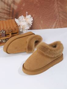 Women's Fashion Snow Boots For Winter - Camel - View 6
