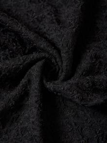 SHEINNeu Solid Round Neck Bodysuit - Black - View 5