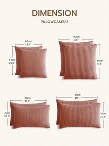 LongNap™ [100 % Baumwolle] 2 Kissenbezüge mit natürlicher Waffelmuster, eine entspannte Atmosphäre, stilvolle und schöne Dekoration für Ihr Schlafzimmer