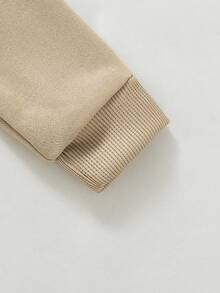 男嬰熊和標語圖案運動衫&織帶拼接衛褲 - 彩色 - 查看 7