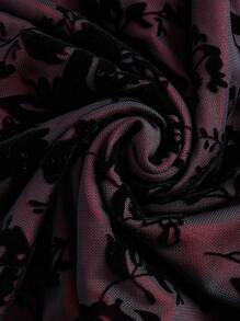 SHEIN MOD 大碼印花前繫帶吊帶洋裝