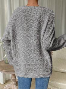 SHEIN Essnce Jersey Con Cuello Cerrado - Gris - Ver 2