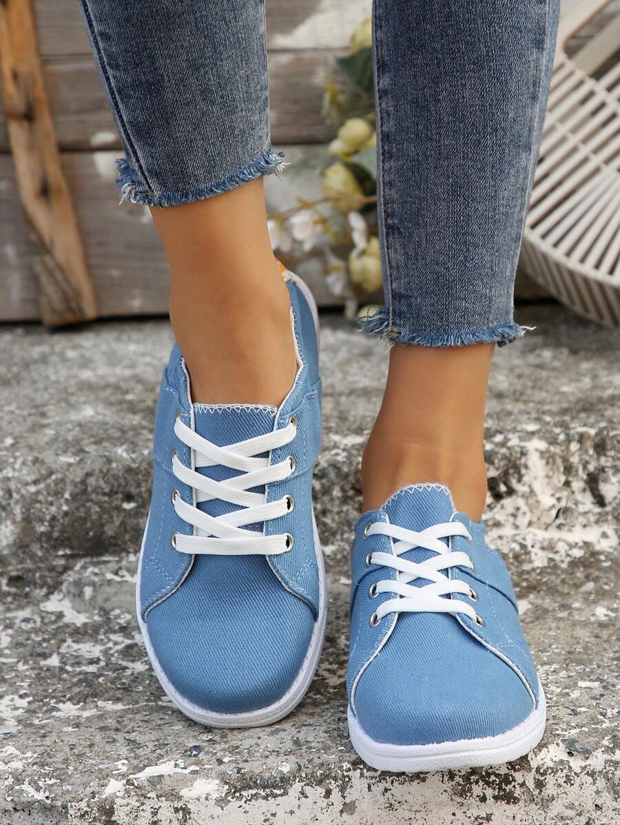 女用休閒運動鞋,綠色簡約輕便一步一腳蹬透氣運動鞋