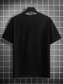 Manfinity LEGND Men Letter Graphic Tee - Black - View 3