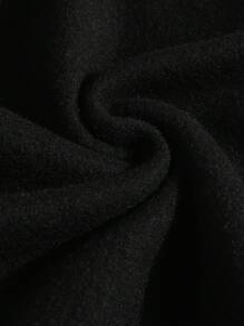 SHEIN EZwear 聖誕圖案加絨內裏運動衫 - 黑色 - 查看 6
