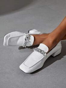 SheIn BIZ Women's Fashionable Flat Shoes - White - View 1