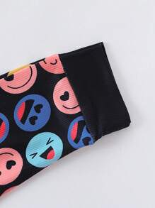 Tween Girl Snug Fit Allover Cartoon Print Tee And Pants Pajamas Set, Family Matching Outfits Mommy And Me - Red - View 5