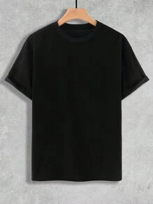 Manfinity Homme Loose Fit Men's Letter Graphic T-Shirt - Black - View 4