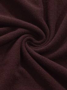 DAZY 圓領實色修身t恤 - 鏽棕色 - 查看 2