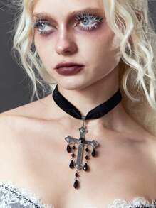 ROMWE Goth 1入組十字吊墜項鍊 - 彩色 - 查看 5