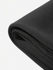 Flirla Plus Contrast Trim Thermal Lined Leggings - Black - View 7